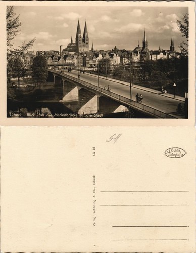 Ansichtskarte lübeck blick - ansichtskarte,