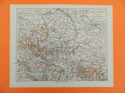 Provinz sachsen landkarte - sachsen,