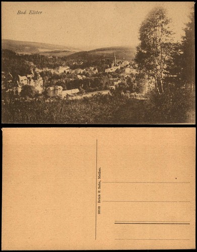 Ansichtskarte bad elster blick - ansichtskarte,