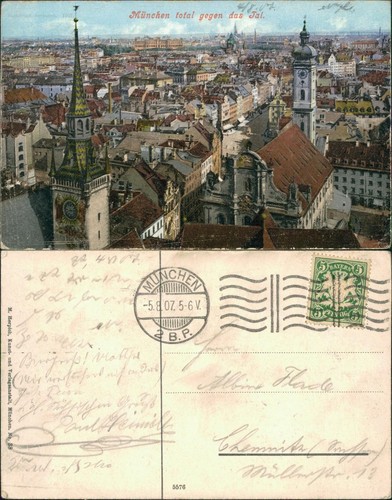 Ansichtskarte münchen blick - münchen,