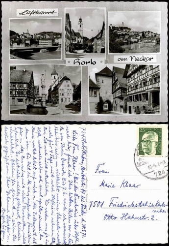 Ansichtskarte horb neckar - horb, am