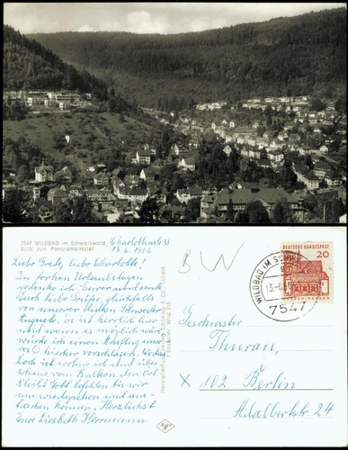 Ansichtskarte bad wildbad - ansichtskarte,
