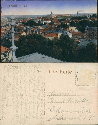 Ansichtskarte mittweida stadt - mittweida,