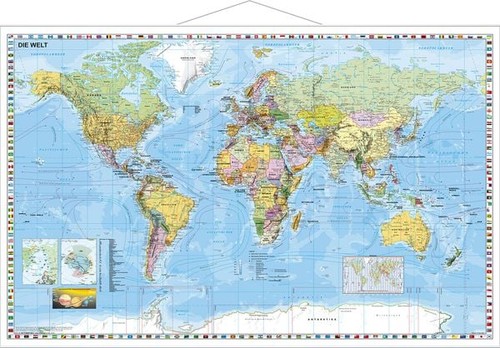 Weltkarte deutsch wandkarte - weltkarte,