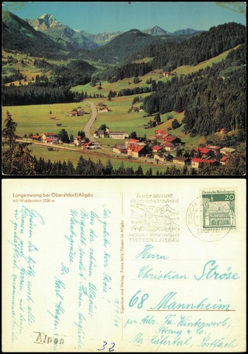 Ansichtskarte langenwang - ansichtskarte,