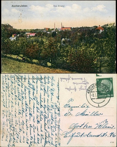 Ansichtskarte aschersleben - ansichtskarte,