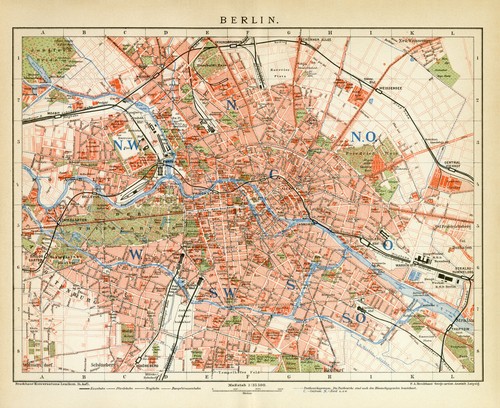 Berlin historischer stadtplan - berlin,