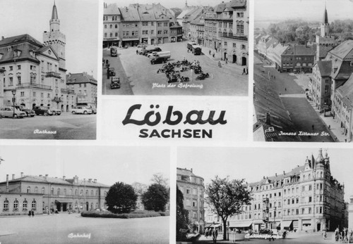 Postkarte löbau collage - postkarte,