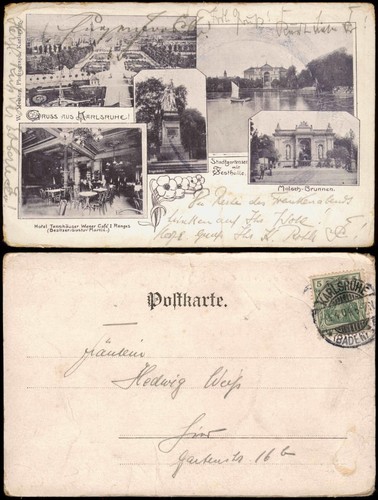 Ansichtskarte karlsruhe - ansichtskarte,