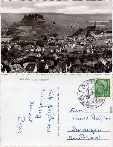 Weinsberg blick auf die - auf, stadt