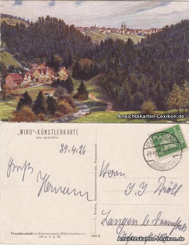 Ansichtskarte freudenstadt - ansichtskarte,