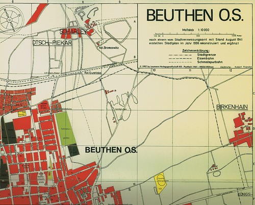Karte stadtplan beuthen - karte:,
