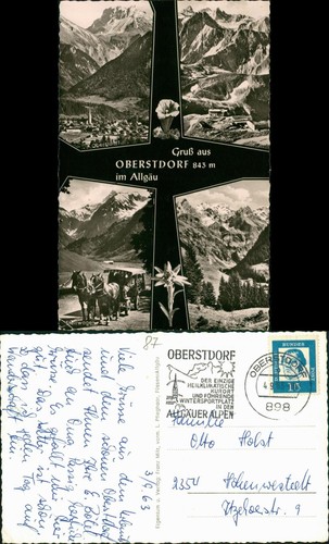 Ansichtskarte oberstdorf - ansichtskarte,