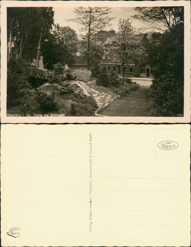 Ansichtskarte hainichen partie - hainichen,