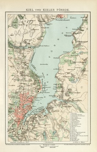 Kiel stadtplan kieler förde - kiel,